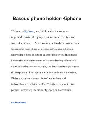 Baseus phone holder-Kiphone