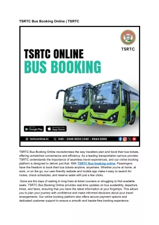 TSRTC Bus Booking Online _ TSRTC