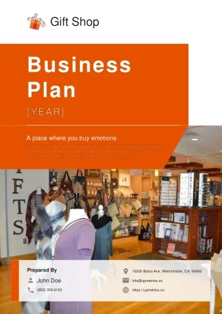 The Gift Shop Business Plan Example