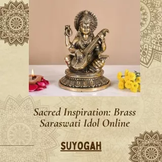 Sacred Inspiration Brass Saraswati Idol Online