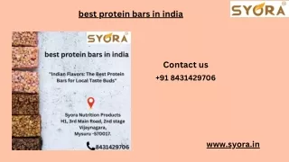 best protein bars in india ppt