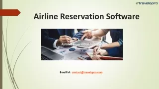 Airline Reservation Software