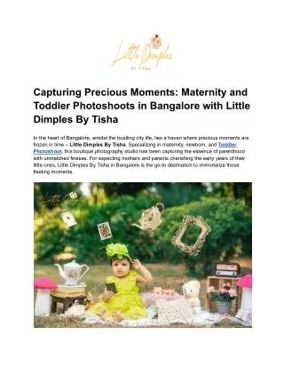 Capturing Precious Moments_ Maternity and Toddler Photoshoots in Bangalore with Little Dimples By Tisha (1)