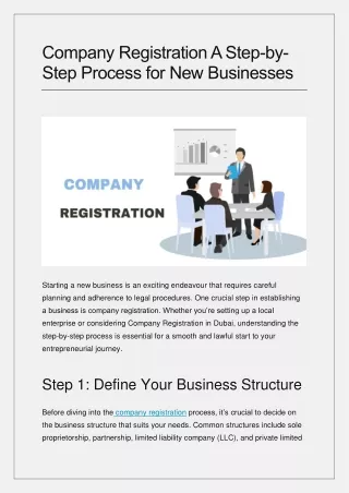 Company Registration A Step-by-Step Process for New Businesses