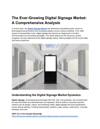 Digital Signage Market Trends_ Analyzing Business Growth