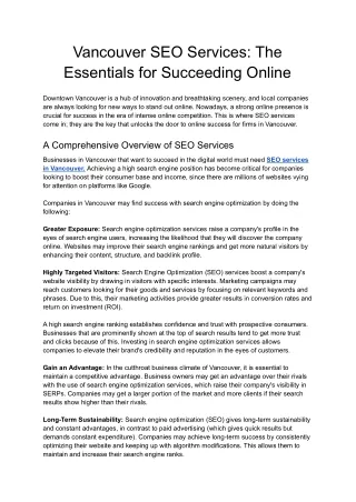 Vancouver SEO Services_ The Essentials for Succeeding Online - Google Docs