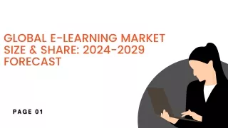 Global E-Learning Market Size & Share 2024-2029 Forecast