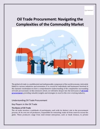 Oil Trade Procurement_ Navigating the Complexities of the Commodity Market