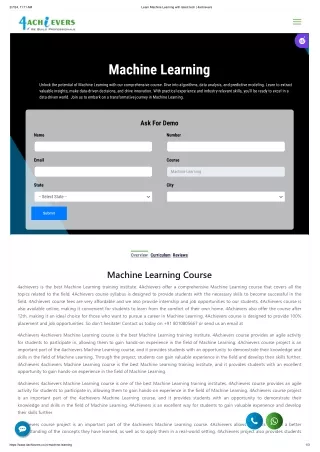 Best Machine Learning Courses