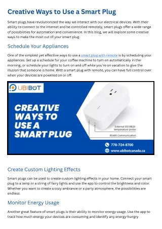 Creative Ways to Use a Smart Plug