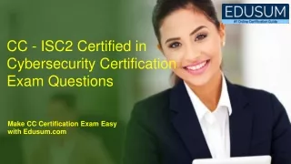 CC - ISC2 Certified in Cybersecurity Certification Exam Questions