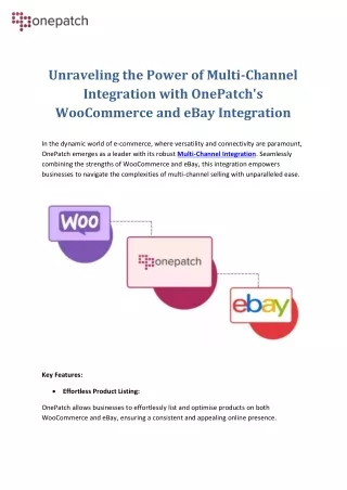 Find the Power of Multi-Channel Integration with WooCommerce and Ebay