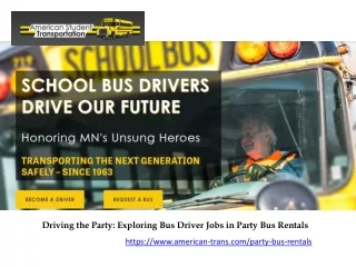 Driving the Party Exploring Bus Driver Jobs in Party Bus Rentals