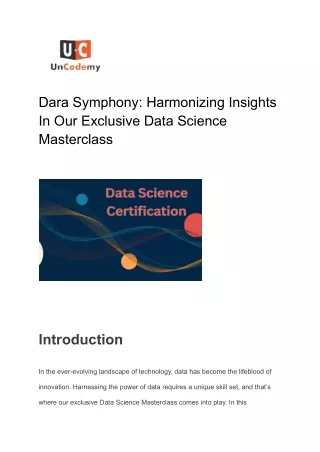 Dara Symphony_ Harmonizing Insights In Our Exclusive Data Science Masterclass (1)