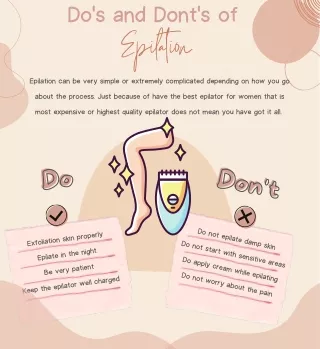 Epilator- Do's & Don't