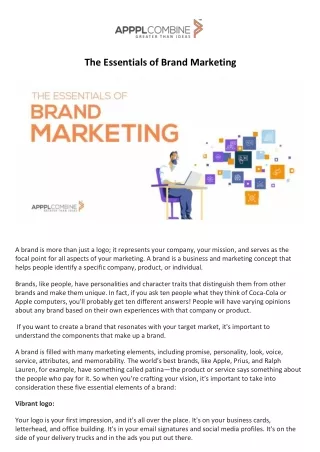 The Essentials of Brand Marketing