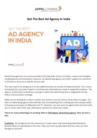 Get The Best Ad Agency In India