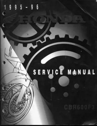 1996 Honda CBR600F3 Service Repair Manual