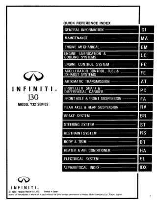 1996 Infiniti J30 Service Repair Manual