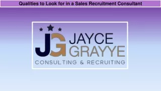 Qualities to Look for in a Sales Recruitment Consultant