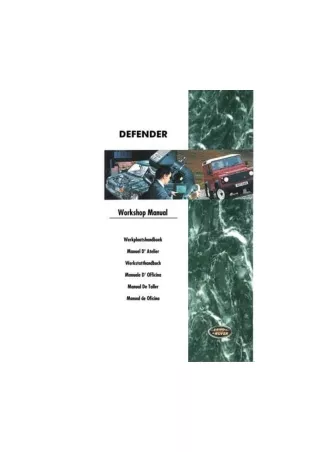 1996 Land Rover Defender 300Tdi Service Repair Manual