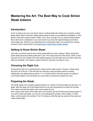 Mastering the Art_ The Best Way to Cook Sirloin Steak Indoors - Google Docs