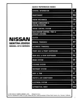 1996 Nissan 200SX Service Repair Manual