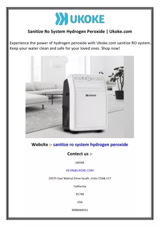 Sanitize Ro System Hydrogen Peroxide Ukoke.com