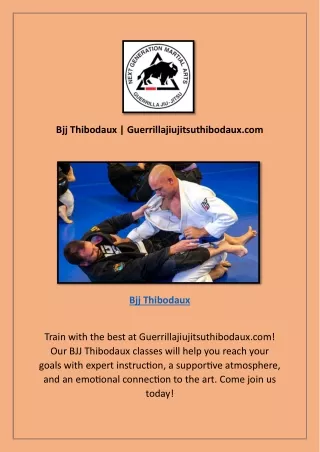 Kids Martial Arts Classes | Guerrillajiujitsuthibodaux.com