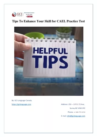 Tips To Enhance Your Skill for CAEL Practice Test