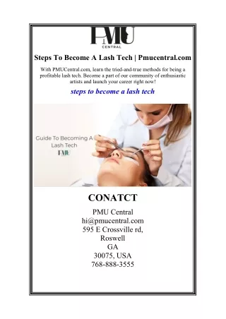 Steps To Become A Lash Tech  Pmucentral.com