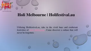 Holi Melbourne  Holifestival.au