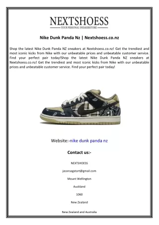 Nike Dunk Panda Nz  Nextshoess.co.nz