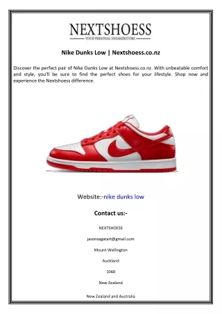 Nike Dunks Low  Nextshoess.co.nz