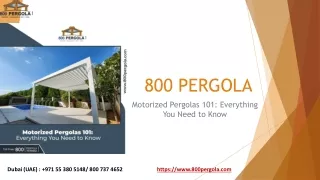 Motorized Pergolas 101- Everything You Need to Know