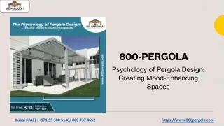 Psychology of Pergola Design- Creating Mood-Enhancing Spaces