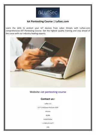 Iot Pentesting Course  Lufsec.com