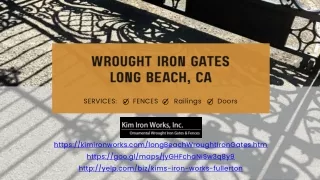 Wrought Iron Gates Contractor Long Beach, CA