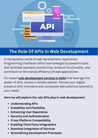 The Role of APIs In Web Development