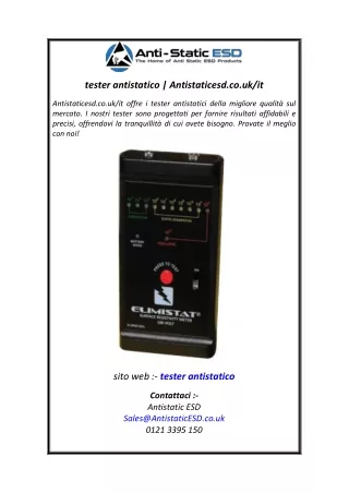 tester antistatico  Antistaticesd