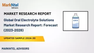 Global Oral Electrolyte Solutions Market Size, Share, Trends, Growth, Report