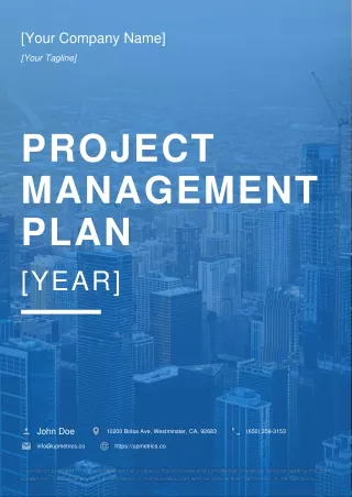 project management plan template