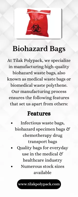 Biohazard Bags