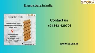 energy bars in india ppt