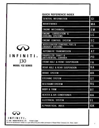 1997 Infiniti J30 Service Repair Manual