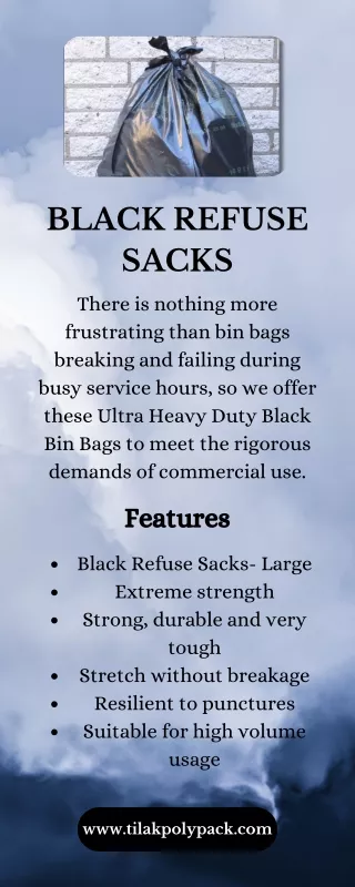 BLACK REFUSE SACKS