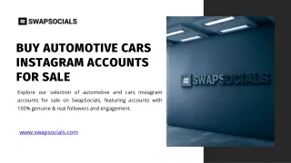 Explore  Automotive & Cars Instagram Profiles on SwapSocials