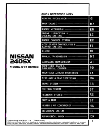 1997 Nissan 240SX Service Repair Manual