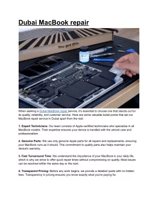 Dubai MacBook repair