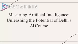 Artificial intelligence course in Delhi